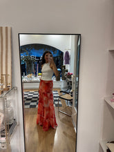 Cargar imagen en el visor de la galería, Long tie-dye skirt with gathers and lace
