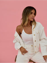 Cargar imagen en el visor de la galería, Denim jacket with beaded detail
