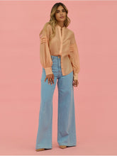 Cargar imagen en el visor de la galería, Light wash wide-leg jeans
